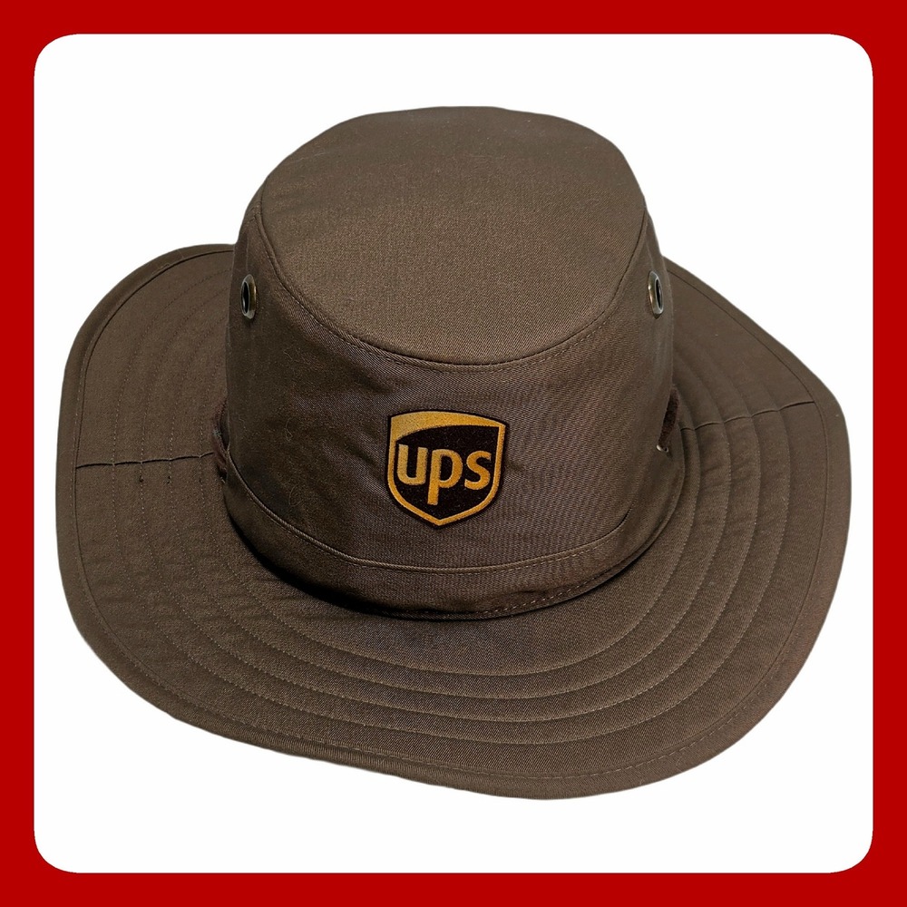 Twinhill UPS Delivery Driver Boonie Bucket Hat Brown Wide Brim Large Excellent
